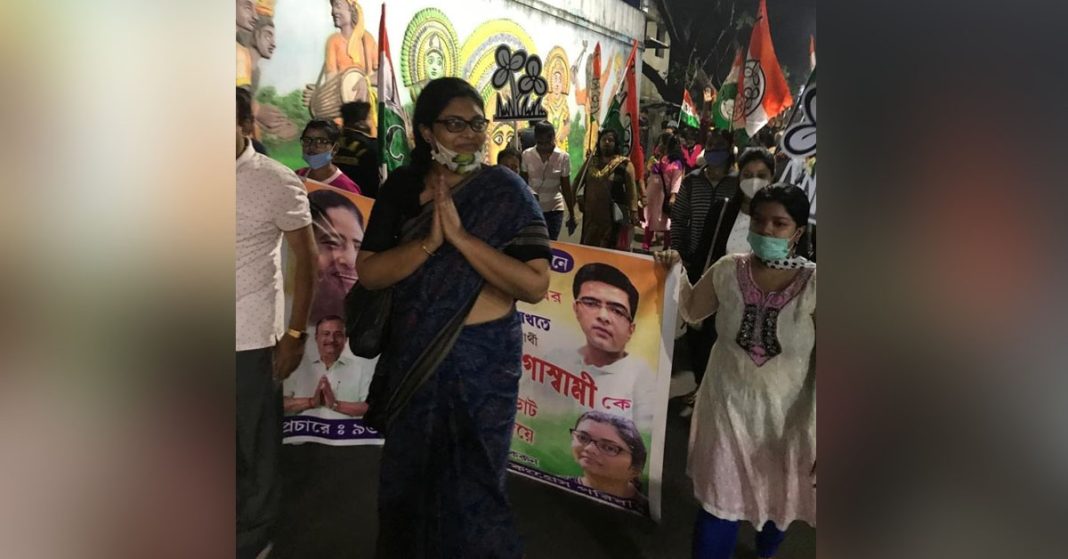 basundhara goswami in election campaign